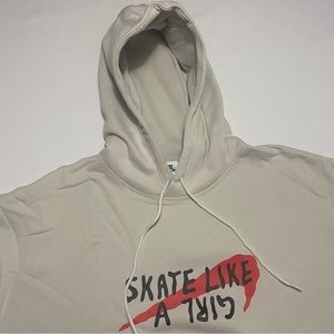 Nike SB Hoodie Mens “Skate Like A Girl” Light Bone Fleece Sweatshirt